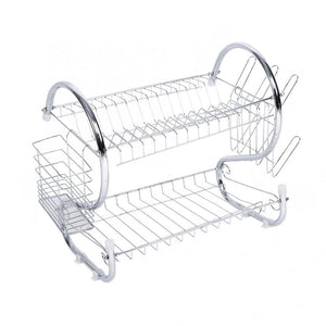 2 Tiers Dish Drying Rack Home Kitchen Dish Plate Bowl Cup Drying Rack Drainer Holder Organizer kichen Accessories