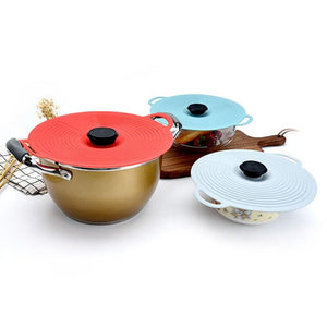 Silicone Lid Fresh-keeping Cover Dustproof Spill-proof Leak-proof Pot Dishes Bowl Lid Covers JS22