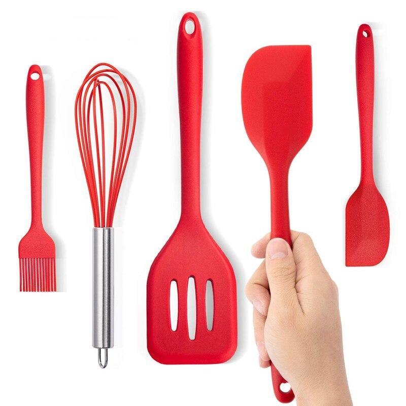 Silicone cooking tools set Spatula Heat-resistant Soup Spoon Non-stick Special Cooking Shovel Kitchen Tools