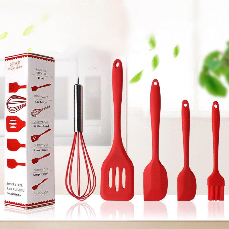 Silicone cooking tools set Spatula Heat-resistant Soup Spoon Non-stick Special Cooking Shovel Kitchen Tools