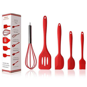 Silicone cooking tools set Spatula Heat-resistant Soup Spoon Non-stick Special Cooking Shovel Kitchen Tools