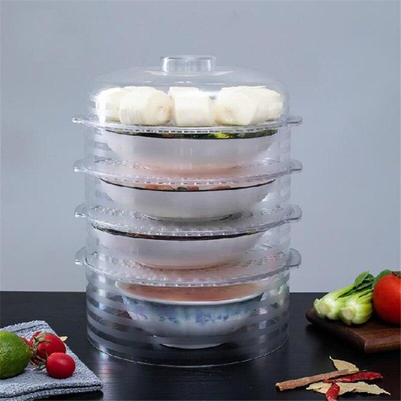 Transparent Stackable Food Insulation Vegetable Cover Dining Table Dustproof Anti-mosquito Leftover Food Cover